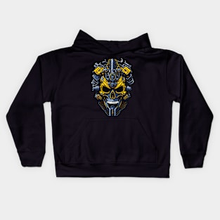 Mecha Skull S03 D52 Kids Hoodie